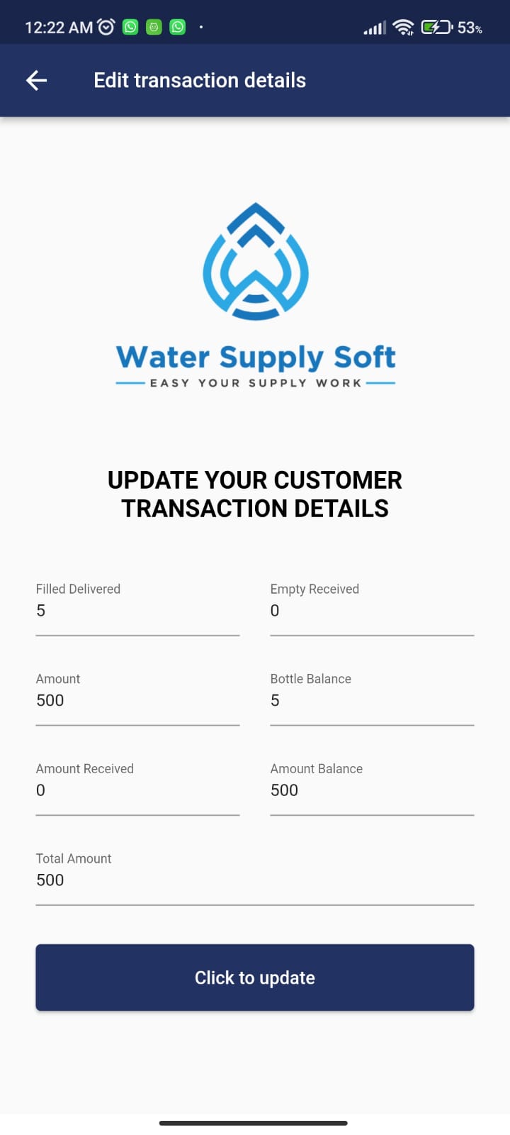 Admin navigation menu